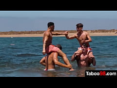 Play MP4 - After a long day at the beach&comma; step brothers head back home to fuck