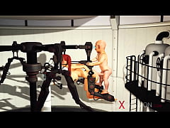 Play MP4 - Sci-fi BDSM&excl; Red haired hot gagged girl in cuffs gets fucked hard by a midget man