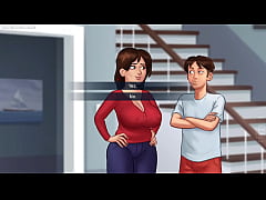 Play MP4 - Summertime Saga By DarkCookie - Hot Stepmom Debbie in Seductive Sexy Dress Begs Him to Kiss Her