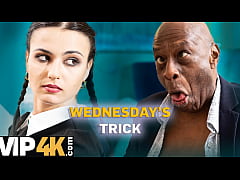 Play MP4 - DADDY4K&period; WEDNESDAY ADDAM'S BIG BLACK COCK DREAM finally came true