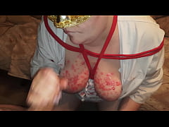Play MP4 - Hot chubby nurse in BDSM action with hot wax and clothespins on her bug natural boobs&comma; she rewards her master with a blowjob