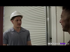 Play MP4 - NextDoorRaw - Unexpected Raw Fuck For Handyman -  Dalton Riley&comma; Shane Jackson -
