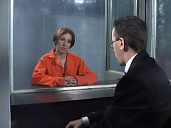 Play MP4 - Wild blonde in cop uniform rubber baton fucks scared chick's wet pussy in prison