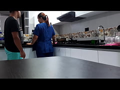 Play MP4 - I convince the employee to fuck in the kitchen&period; Part 1