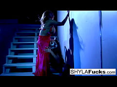 Play MP4 - Busty Nikka obeys Shyla Stylez's commands in this erotic girl on girl sex