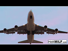 Play MP4 - Flight attendant with big fake tits takes cock in the cockpit