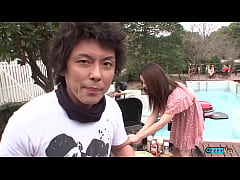 Play MP4 - These bitches were kissing each other by the pool and later sucked super hard cocks