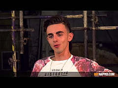 Play MP4 - Twink Jesse Evans Gagged Wtih A Big Thick Cock In His Mouth