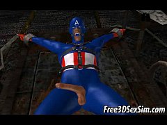 Play MP4 - Foxy tied up 3D cartoon babe sucking on a hard cock