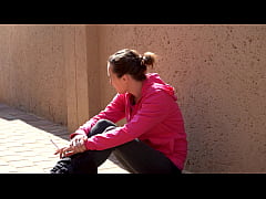 Play MP4 - Sexy Brunette Smoking Outside &ndash; Two Scenes