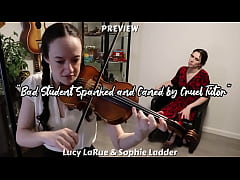 Play MP4 - Bad Student Spanked and Caned by Cruel Tutor Sophie Ladder