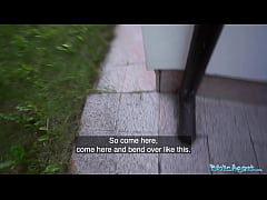 Play MP4 - Public Agent Cute South American brunette having sex in somebodys backyard