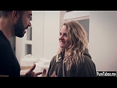 Play MP4 - Crazy blonde MILF tricked naive guy after he seen her