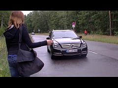 Play MP4 - Naughty german hitchhiker gets horny so she gives her wet pussy to the filthy driver