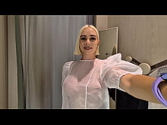 Play MP4 - Let's try on transparent clothes&comma; completely see-through&period; In the mall&period; See me in the fitting room