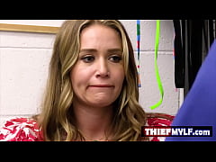 Play MP4 - Hot MILF can't get her way when she tries to be a sexy thief but the big police cock bursts her pussy until she swallows his cum&period;