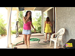 Play MP4 - Shy brunette hottie lets her friend lick her pussy before someone comes home